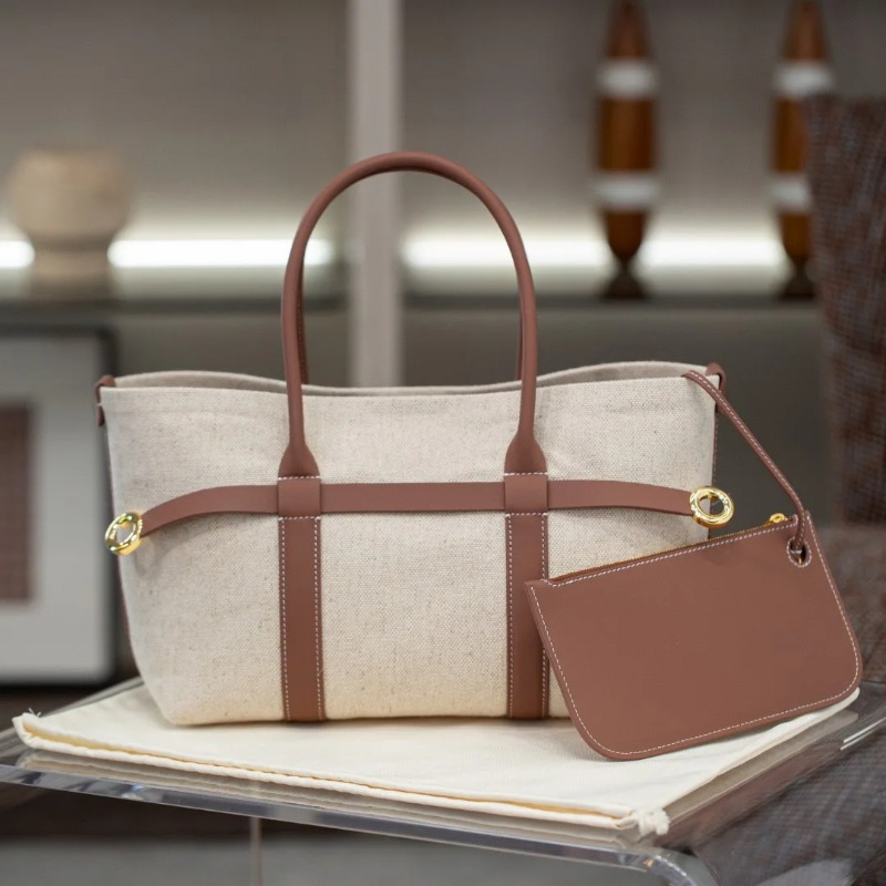 Leather Work Bag Women - 26種類の新しいトートスタイルのレザーショルダーバッグ、通勤用バケットバッグ、ミニマリストで柔らかく耐久性のある大容量ブリーフケース