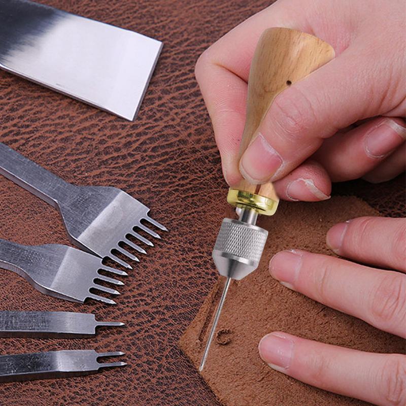 Beginner Leatherwork Kit - 革細工ツールキット 家具修理針用品 縫製クラフト針 初心者向け 大人 女性