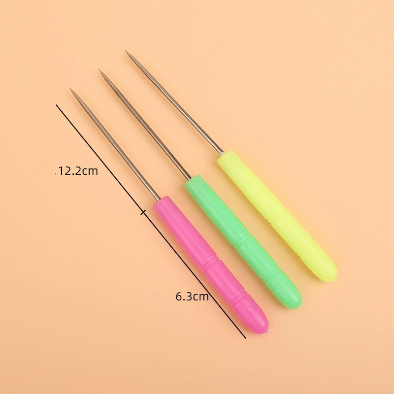 Leatherwork Needles - 10個入り革工芸ステッチングソーイングオール、DIY手作りプラスチックハンドルコーンニードル靴修理ツール、卸売用