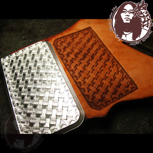 Unique Leather Work - 織り模様手作業のユニークなデザインの革加工ツール彫刻パンチスタンプクラフトレザーと革彫刻ツール