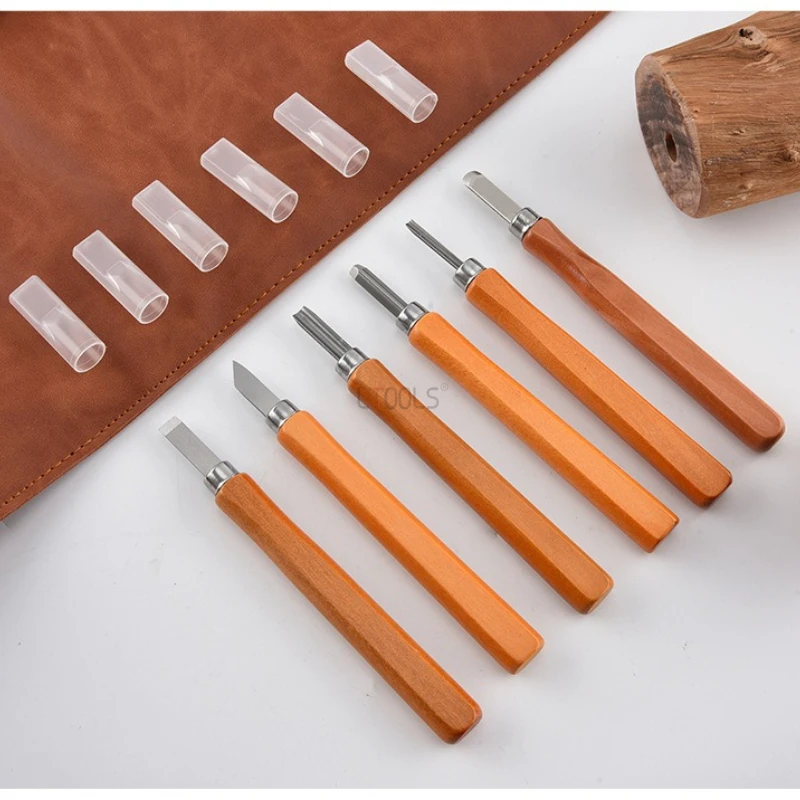 木彫りキット デラックス手作り彫刻ナイフセット 木製彫刻ツー - Beginner Leatherwork Kit のレビューと価格