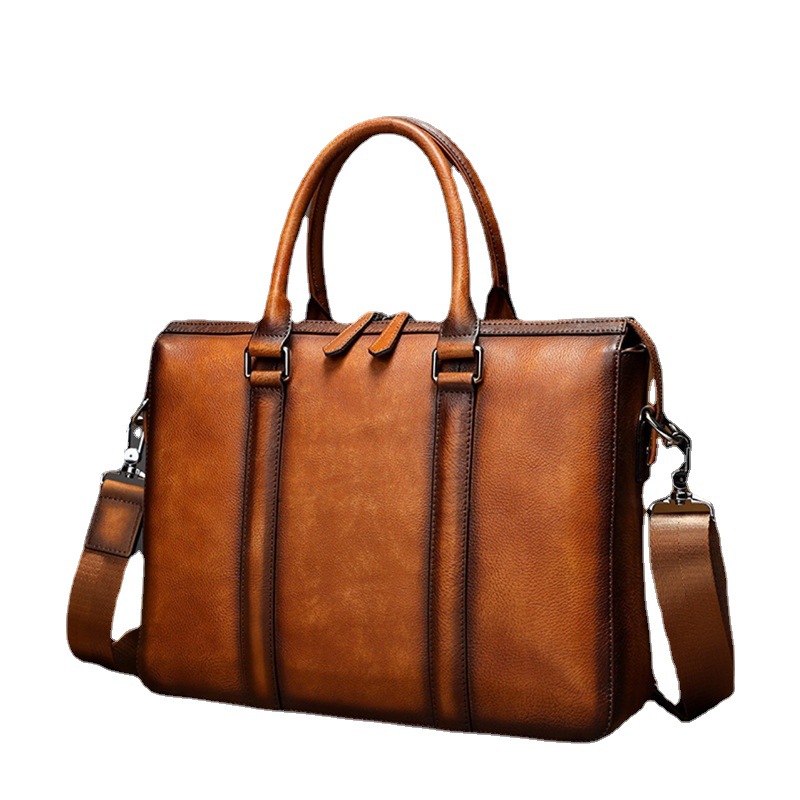 YETTIES ビジネス トップグレインレザー ブリーフケー - Vintage Leatherwork のレビューと価格