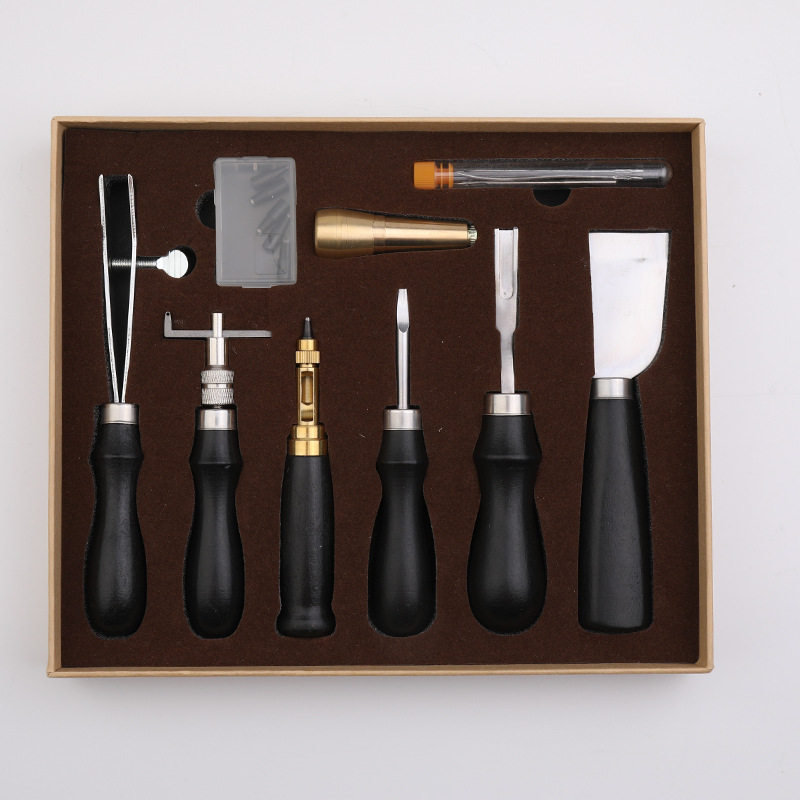 完全な革製手縫いキット、プロ仕様DIYクラフトツールセット（ - Beginner Leatherwork Kit のレビューと価格