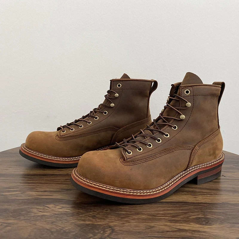 ヴィンテージ英国男性アンクルブーツ手作り高品質牛革靴ツーリン - Vintage Leatherwork のレビューと価格