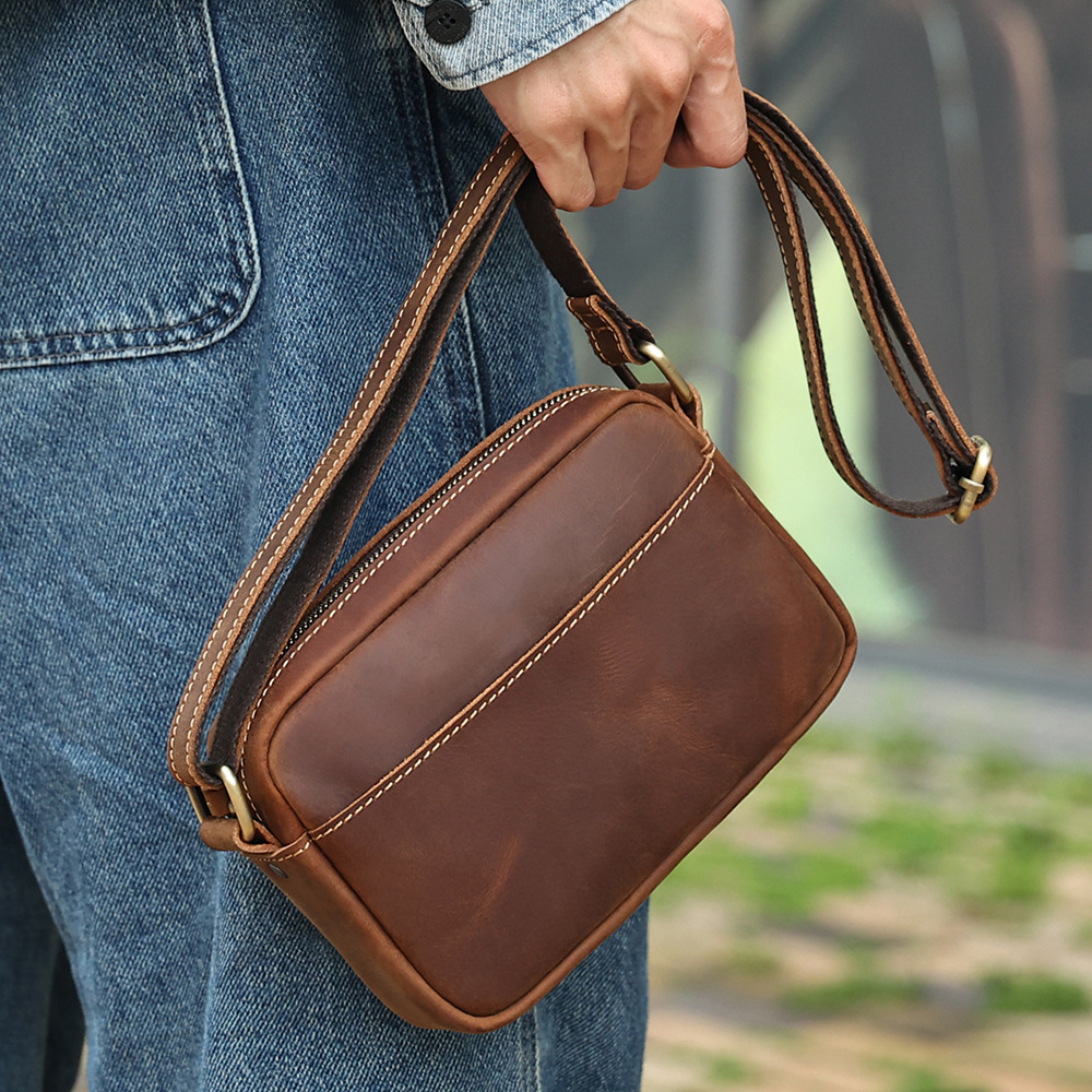 高級本革メッセンジャーバッグ メンズ ヴィンテージレザー ク - Vintage Leatherwork のレビューと価格