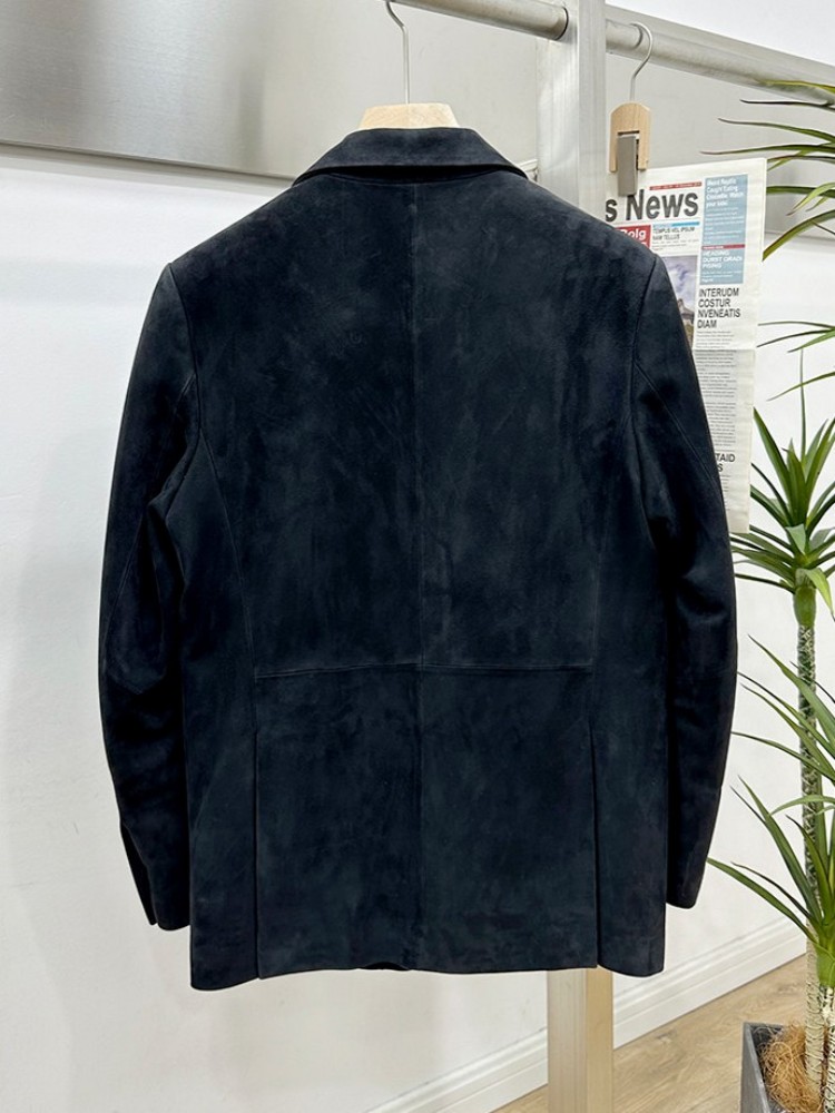 ヴィンテージスエードシープスキンエレガントスーツジャケットオ - Leather Work Jacket Mens のレビューと価格