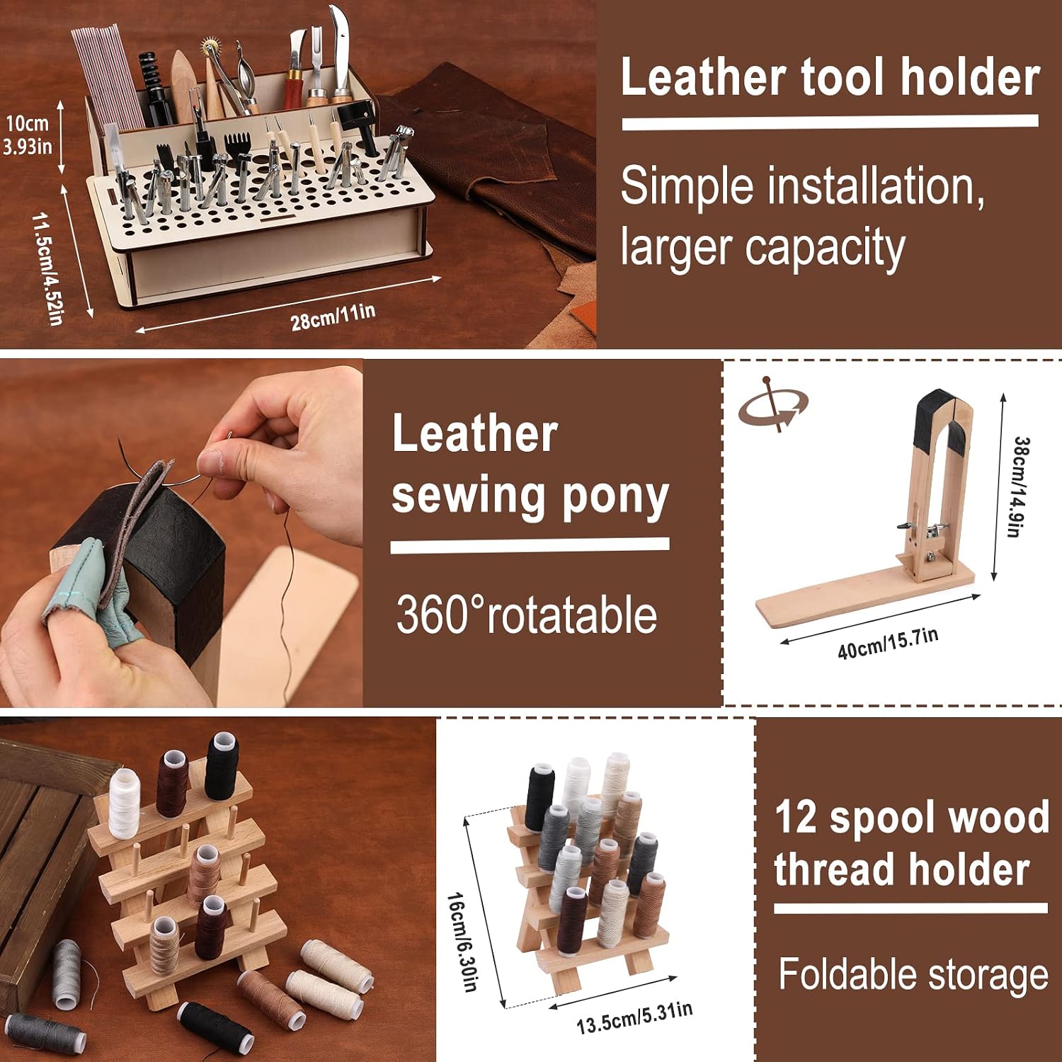 初心者向け628点革細工ツールセット、革ポニー、ツールボック - Beginner Leatherwork Kit のレビューと価格