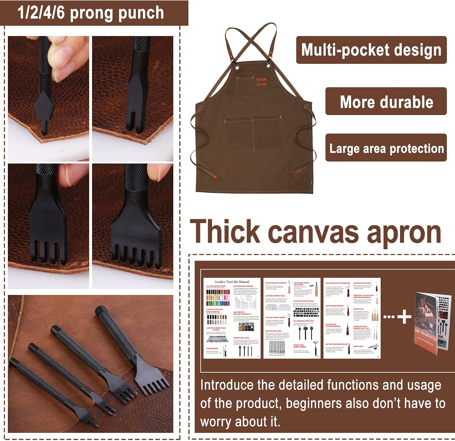 初心者向け628点革細工ツールセット、革ポニー、ツールボック - Beginner Leatherwork Kit のレビューと価格