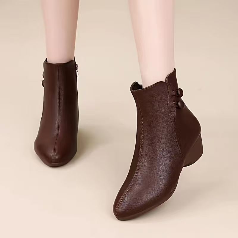 レディース ショートブーツ ミドル ウエッジソール アンクル - Vintage Leatherwork のレビューと価格