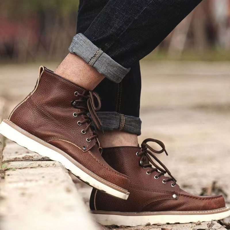 メンズ 875 ワークブーツ 本革製 ミッドトップ アンクル - Vintage Leatherwork のレビューと価格
