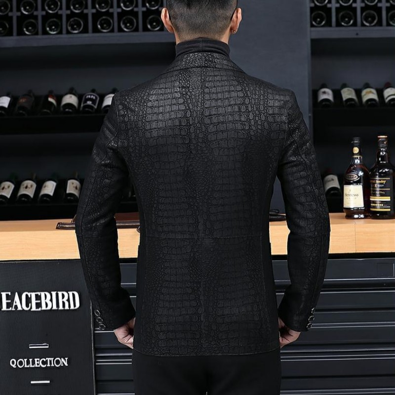 男性用本革シープスキンジャケット,仕事用スリムジャケット,シ - Leather Work Jacket Mens のレビューと価格