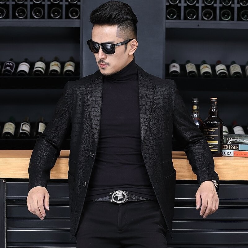 男性用本革シープスキンジャケット,仕事用スリムジャケット,シ - Leather Work Jacket Mens のレビューと価格