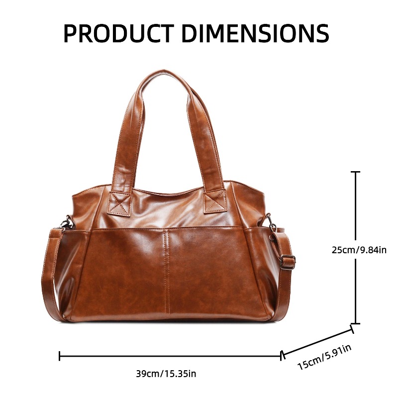 レディース レトロ ソフトレザー ハンドバッグ 多ポケット  - Leather Work Bag Women のレビューと価格