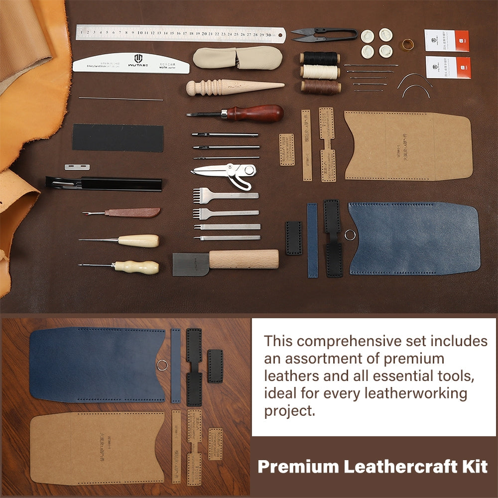 WUTA 63/74PCS レザークラフト作業ツールキット  - Beginner Leatherwork Kit のレビューと価格