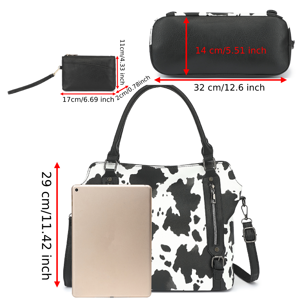 2点セット レディース トートバッグ クラシック PUレザー - Leather Work Bag Women のレビューと価格