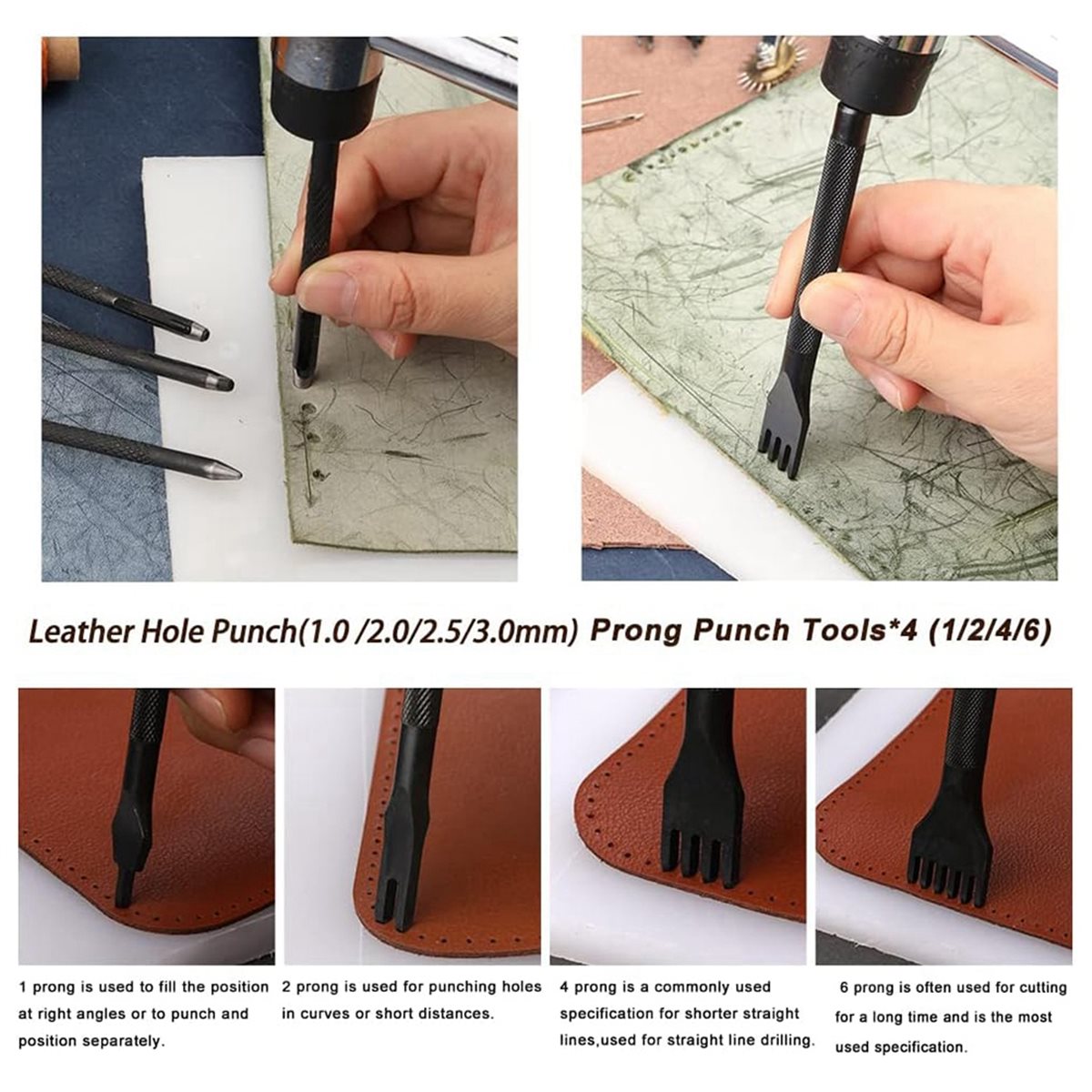 66点入り革細工ツールキット（ワックスコード、溝切り器、千枚 - Beginner Leatherwork Kit のレビューと価格