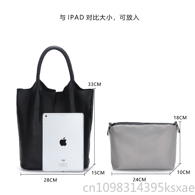 レディース 本革 ショルダートートバッグ 大容量 バケットス - Unique Leather Work のレビューと価格