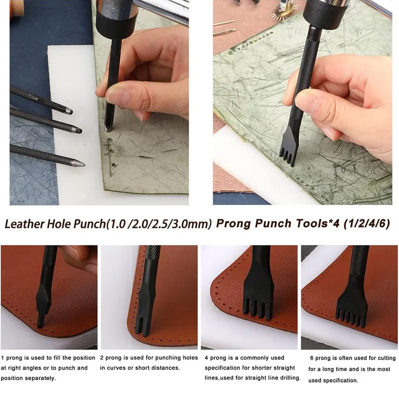 革細工ツール 実用的な革細工キット ワックス加工糸 グルーバ - Beginner Leatherwork Kit のレビューと価格