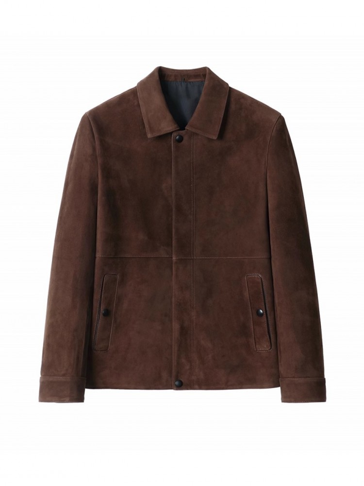 最高品質の天然本物のスエードレザージャケットビジネスカジュア - Leather Work Jacket Mens のレビューと価格