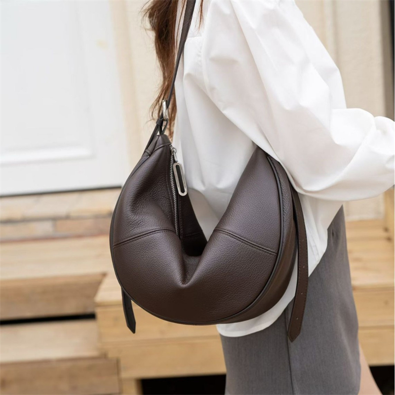 BURMINSA 本革 クレセント ホーボー ショルダーバッ - Leather Work Bag Women のレビューと価格