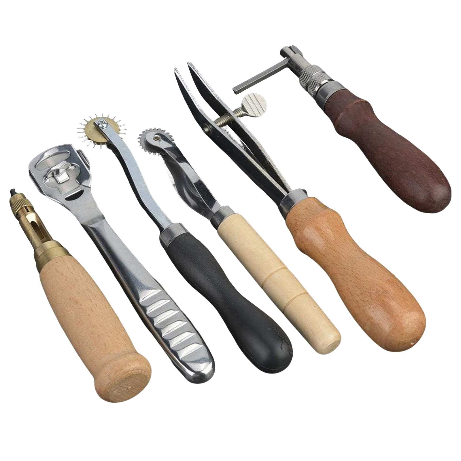 革工具セット、19点入り革工芸キット、縫製・打ち抜き・切断用 - Beginner Leatherwork Kit のレビューと価格