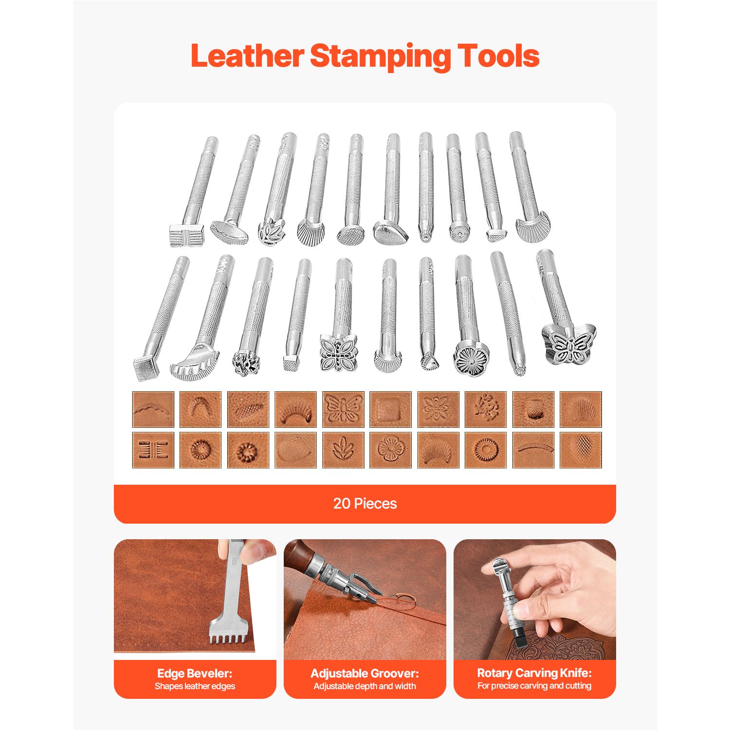 革細工ツールキット、92個の革細工ツールとポータブル革製収納 - Beginner Leatherwork Kit のレビューと価格
