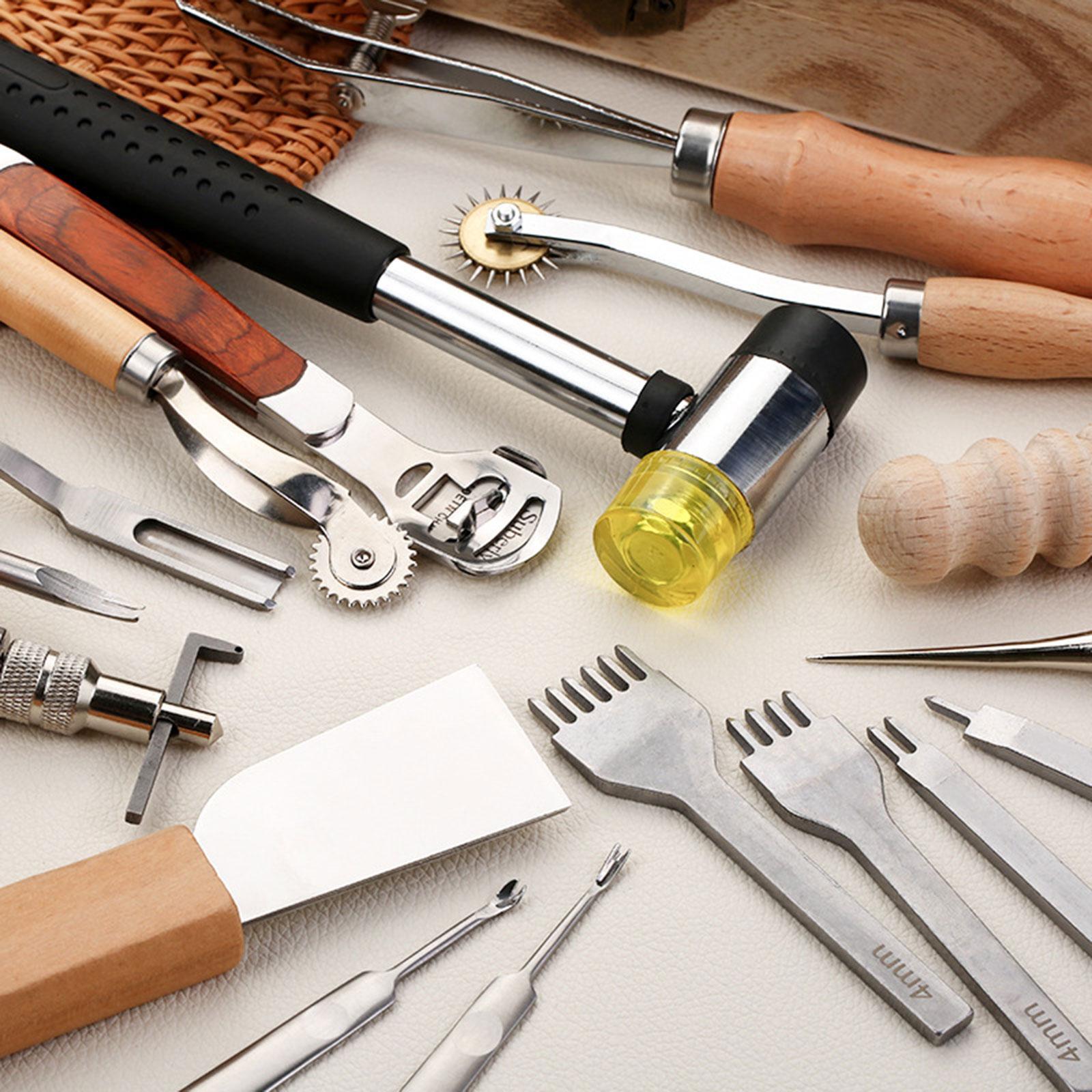 29x PUレザー加工キット機器アクセサリー PUレザークラ - Beginner Leatherwork Kit のレビューと価格