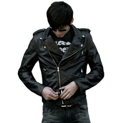 メンズ ヴィンテージ フェイクレザー モーターサイクルジャケ - Leather Work Jacket Mens のレビューと価格