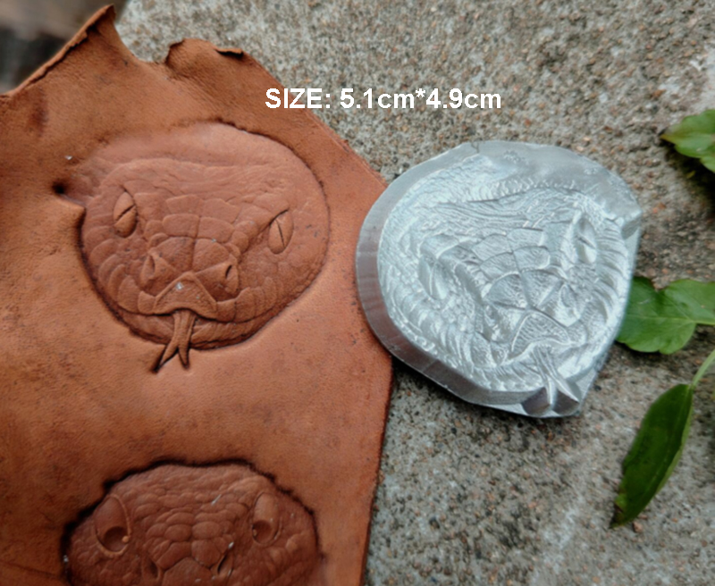 蛇模様の手彫りユニークレザーカービングエンボス加工型DIYス - Unique Leather Work のレビューと価格
