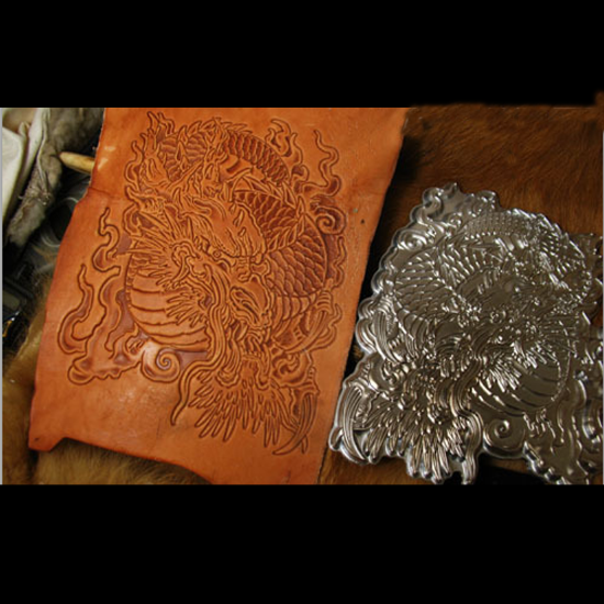 ドラゴン柄の手作りユニークデザイン革細工ツール、カービングパ - Unique Leather Work のレビューと価格