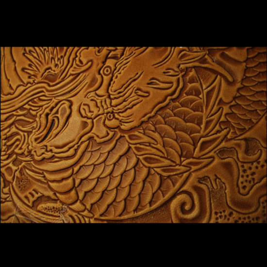 ドラゴン柄の手作りユニークデザイン革細工ツール、カービングパ - Unique Leather Work のレビューと価格
