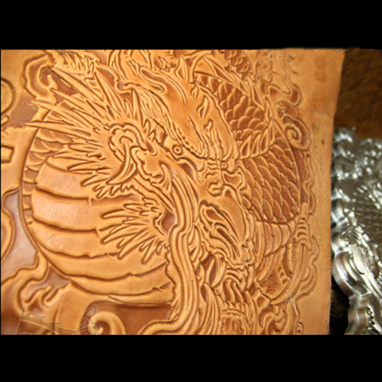 ドラゴン柄の手作りユニークデザイン革細工ツール、カービングパ - Unique Leather Work のレビューと価格