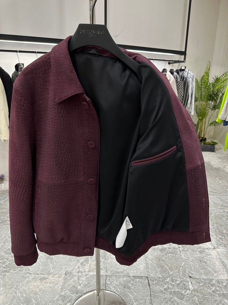 秋のアウターウェア メンズ ビジネスワーク クロコダイル柄  - Leather Work Jacket Mens のレビューと価格