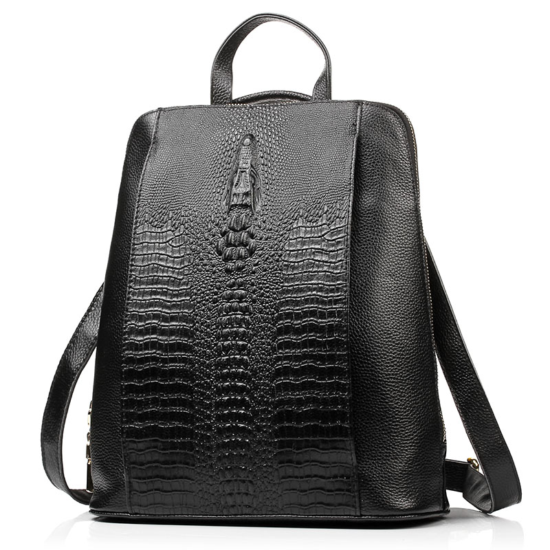 Zency レディース クロコダイルレザー バックパック 1 - Leather Work Bag Women のレビューと価格